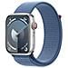 Watch Series 9 GPS + Cellular Cassa 45mm in Alluminio Argento con Cinturino Sport Loop Blu Inverno - Foto miniatura 2