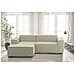 Divano Fisso Daniela, Divano Componibile A 2 Posti Large Con Penisola Sinistra, 100% Made In Italy, Sofà Moderno In Tessuto, Cm 240x170h70, Beige - Foto miniatura 1