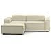 Divano Fisso Daniela, Divano Componibile A 2 Posti Large Con Penisola Sinistra, 100% Made In Italy, Sofà Moderno In Tessuto, Cm 240x170h70, Beige - Foto miniatura 3