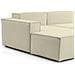 Divano Fisso Daniela, Divano Componibile A 2 Posti Large Con Penisola Sinistra, 100% Made In Italy, Sofà Moderno In Tessuto, Cm 240x170h70, Beige - Foto miniatura 4