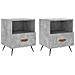 Comodini 2 Pz Grigio Cemento 40x35x47,5 Cm In Legno Multistrato - Foto miniatura 2