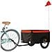 Rimorchio Da Bici Da Carico Nero E Arancione 45 Kg In Ferro - Foto miniatura 3