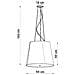 Lampadario Geneve 50 Nero Sl. 0736 - Moderno Lampadario Nero 140x50x50 Cm - Foto miniatura 4