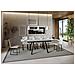 Tavolo Allungabile 90x160/220 Cm Mirhi Telaio Antracite - Bianco Frassino - Foto miniatura 4