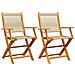 Sedie Giardino 2 Pz Beige Legno Massello Acacia E Polipropilene - Foto miniatura 2