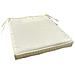 Cuscino Quadrato 40x40x5 Cm In Cotone Beige Sfoderabile Per Sedie Mango E Kiwi - Foto miniatura 1