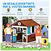 Casetta Per Bambini 3-8 Anni Con Tetto Inclinabile, Vasi E Fioriere, In Legno Di Abete, 114x126.4x135 Cm - Foto miniatura 4