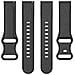 Cinturino In Silicone Da 18 Mm Per Garmin Forerunner 265s, Fossil Gen6, Huawei Honor Black - Foto miniatura 4