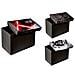 Pouf Con Coperchio ""living"" Per Organizzazione Cameretta 49x31x31cm - Rappresentazione Cartone ""star Wars"" - Foto miniatura 1