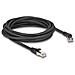 Cavo di rete RJ45 Cat. 8.1 S /FTP maschio da 45° angolato a destra per maschio diritto fino a 40 Gbps 5 m nero - Foto miniatura 1