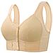 Reggiseno Senza Ferretto In Pizzo Beige, Bralette A Coppa Morbida Con Chiusura Frontale  S - Foto miniatura 1