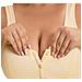 Reggiseno Senza Ferretto In Pizzo Beige, Bralette A Coppa Morbida Con Chiusura Frontale  S - Foto miniatura 4