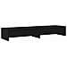 Supporto Monitor Con Cassetti Rovere Nero 100x27x15 Cm - Foto miniatura 2