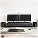 Supporto Monitor Con Cassetti Rovere Nero 100x27x15 Cm - Foto miniatura 3