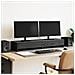 Supporto Monitor Con Cassetti Rovere Nero 100x27x15 Cm - Foto miniatura 1