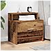 Comodino Con Cassetto Legno Antico 51x31x47 Cm - Foto miniatura 3