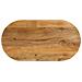 Piano Tavolo 100x50x3,8 Cm Ovale In Legno Massello Di Mango - Foto miniatura 1