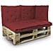 Cuscino Mattonella Per Seduta-schienale Divani Pallet Cuscino Per Bancale 80x120 Bordeaux - Foto miniatura 1