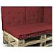 Cuscino Mattonella Per Seduta-schienale Divani Pallet Cuscino Per Bancale 80x120 Bordeaux - Foto miniatura 3