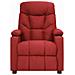 Poltrona Reclinabile In Tessuto Rosso Vino - Foto miniatura 1