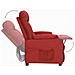 Poltrona Reclinabile In Tessuto Rosso Vino - Foto miniatura 5