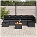 Set Divano Giardino 8 Pezzi con Cuscini Nero Polyrattan - Foto miniatura 3