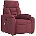 Poltrona Alzapersona Massaggiante Elettrica Rosso Vino Tessuto - Foto miniatura 4