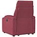 Poltrona Alzapersona Massaggiante Elettrica Rosso Vino Tessuto - Foto miniatura 5
