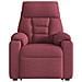 Poltrona Alzapersona Massaggiante Elettrica Rosso Vino Tessuto - Foto miniatura 6