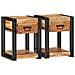 Comodini 2 pezzi 40x35x50 cm Legno massello di acacia - Foto miniatura 5