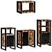 Set di mobili per il bagno 4 pcs Legno massello riciclato - Foto miniatura 1