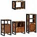 Set di mobili per il bagno 4 pcs Legno massello riciclato - Foto miniatura 8