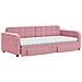 Divano Letto Estraibile con Cassetti Rosa 90x200 cm Velluto - Foto miniatura 3