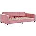 Divano Letto Estraibile con Cassetti Rosa 90x200 cm Velluto - Foto miniatura 4
