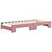 Divano Letto Estraibile con Cassetti Rosa 90x200 cm Velluto - Foto miniatura 5