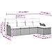 Set Divano da Giardino 5 pcs Nero e crema 231 x 117 x 85 cm - Foto miniatura 9