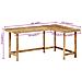 Scrivania 165x110x75 cm in Legno Massello di Mango - Foto miniatura 9