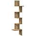 Scaffale Angolare Muro Rovere Artigianale 32x32x127,5 cm - Foto miniatura 1