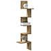 Scaffale Angolare Muro Rovere Artigianale 32x32x127,5 cm - Foto miniatura 2