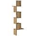Scaffale Angolare Muro Rovere Artigianale 32x32x127,5 cm - Foto miniatura 6