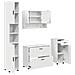 Set di mobili per il bagno 4 pcs Bianco 30 x 35 x 192 cm - Foto miniatura 1