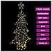 Albero di Natale con 160 LED Bianco caldo 150 cm Rattan - Foto miniatura 7