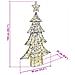 Albero di Natale con 160 LED Bianco caldo 150 cm Rattan - Foto miniatura 8