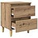 Armadietto per letto Rovere artigianale 40 x 35 x 50 cm - Foto miniatura 5