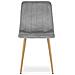 JEWA Sedia in velluto - Elegante grigio chiaro per soggiorno, cucina x 3 - Foto miniatura 3