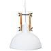 Plafoniera In Legno Bianco E Metallo 25x25x32h - Foto miniatura 4
