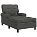 Chaise Lounge con cuscino Nero 91 x 157 x 91 cm Pelle Sintetica - Foto miniatura 1