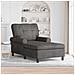 Chaise Lounge con cuscino Nero 91 x 157 x 91 cm Pelle Sintetica - Foto miniatura 2