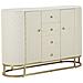 Credenza Sharon Bianca E Oro Con Cassetti E Ante 120 Cm - Foto miniatura 1