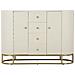 Credenza Sharon Bianca E Oro Con Cassetti E Ante 120 Cm - Foto miniatura 2